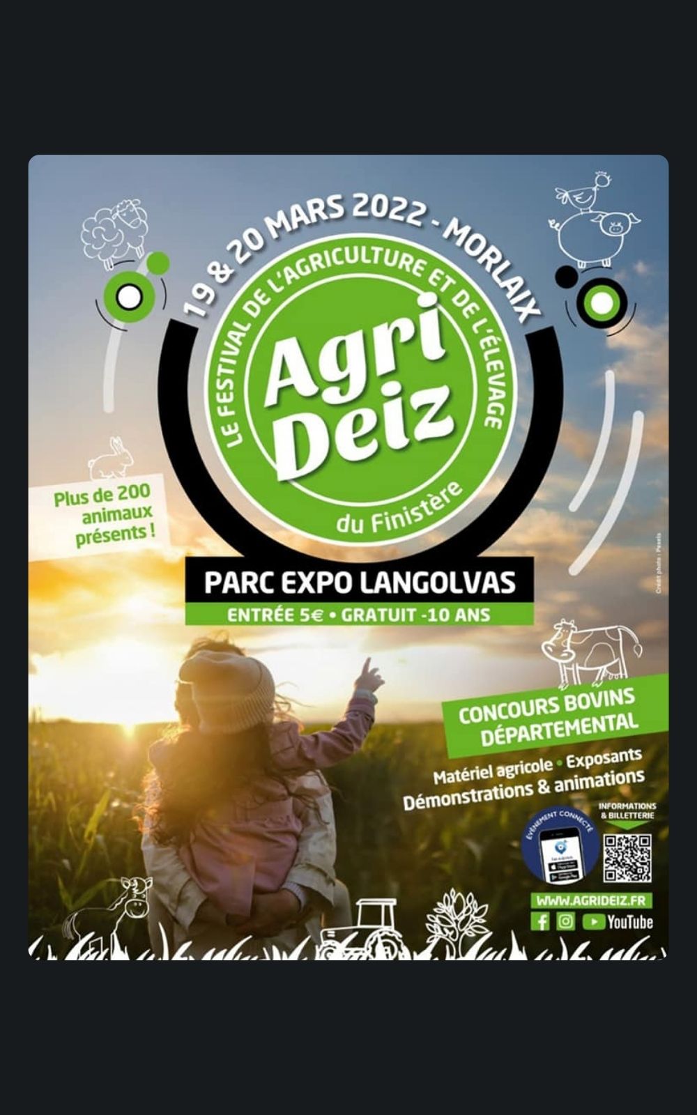 Page références - Affiche du festival agricole Agri Deiz à Morlaix en 2022 où l'entreprise ACP Sécurité est intervenue.
