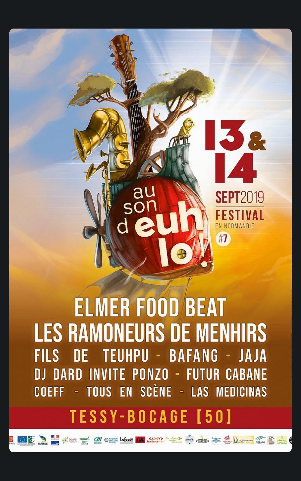 Page références - Affiche du festival Au Son Deuh Lo à Tessy-Bocage en 2019 où la société ACP Sécurité est intervenue.