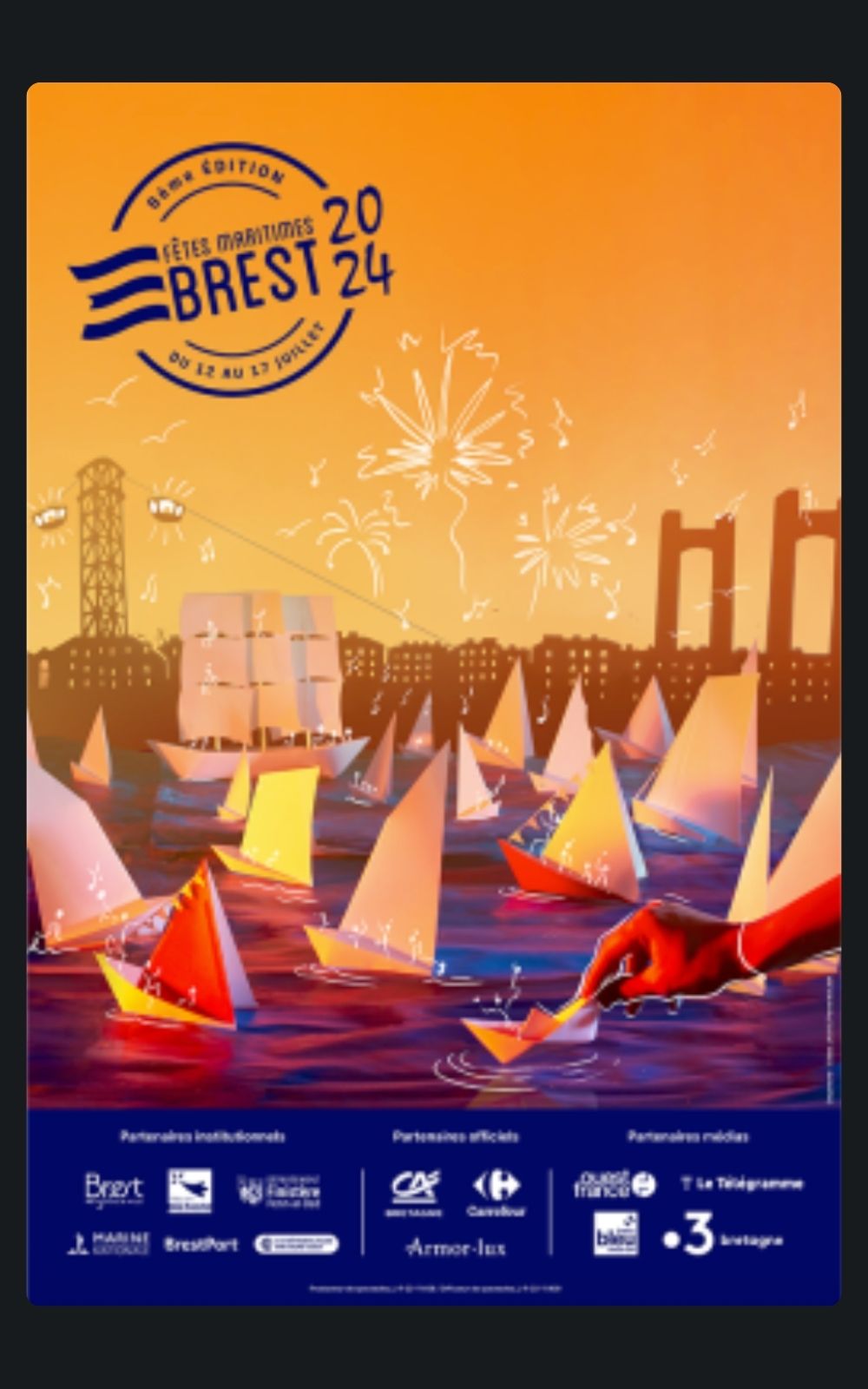 Page références - Affiche de la fête maritime Brest 24 à Brest en 2024 où l'entreprise ACP Sécurité est intervenue.
