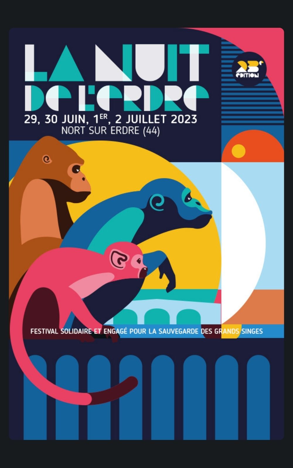 Page références - Affiche du festival La nuit de l'Erdre à Nort Sur Erdre en 2023 où la société de sécurité ACP Sécurité est intervenue.