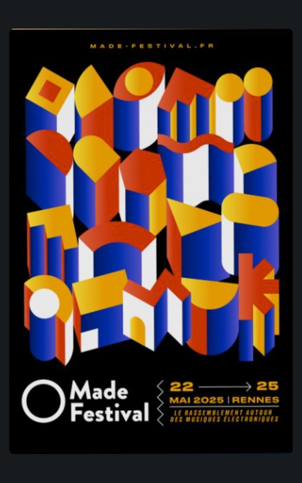 Page références - Affiche du festival Made festival à Rennes en 2025 où la société de sécurité ACP Sécurité est intervenue.